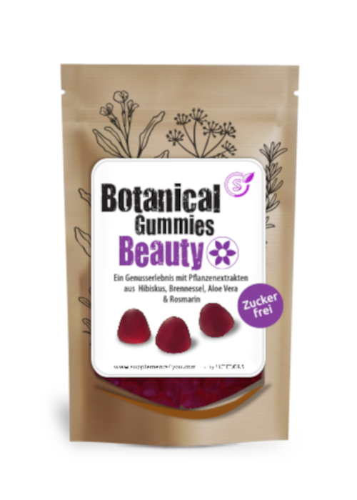 Sugar-free botanical gummies for energy, beauty, and sleep